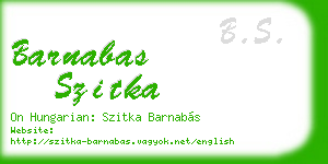 barnabas szitka business card