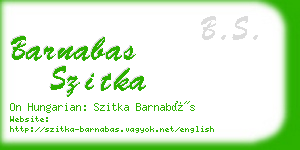 barnabas szitka business card